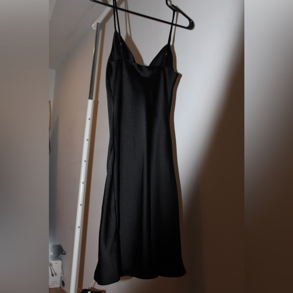 Satin JetBlack mini slip dress from dynamite, XS - Picture 12 of 12